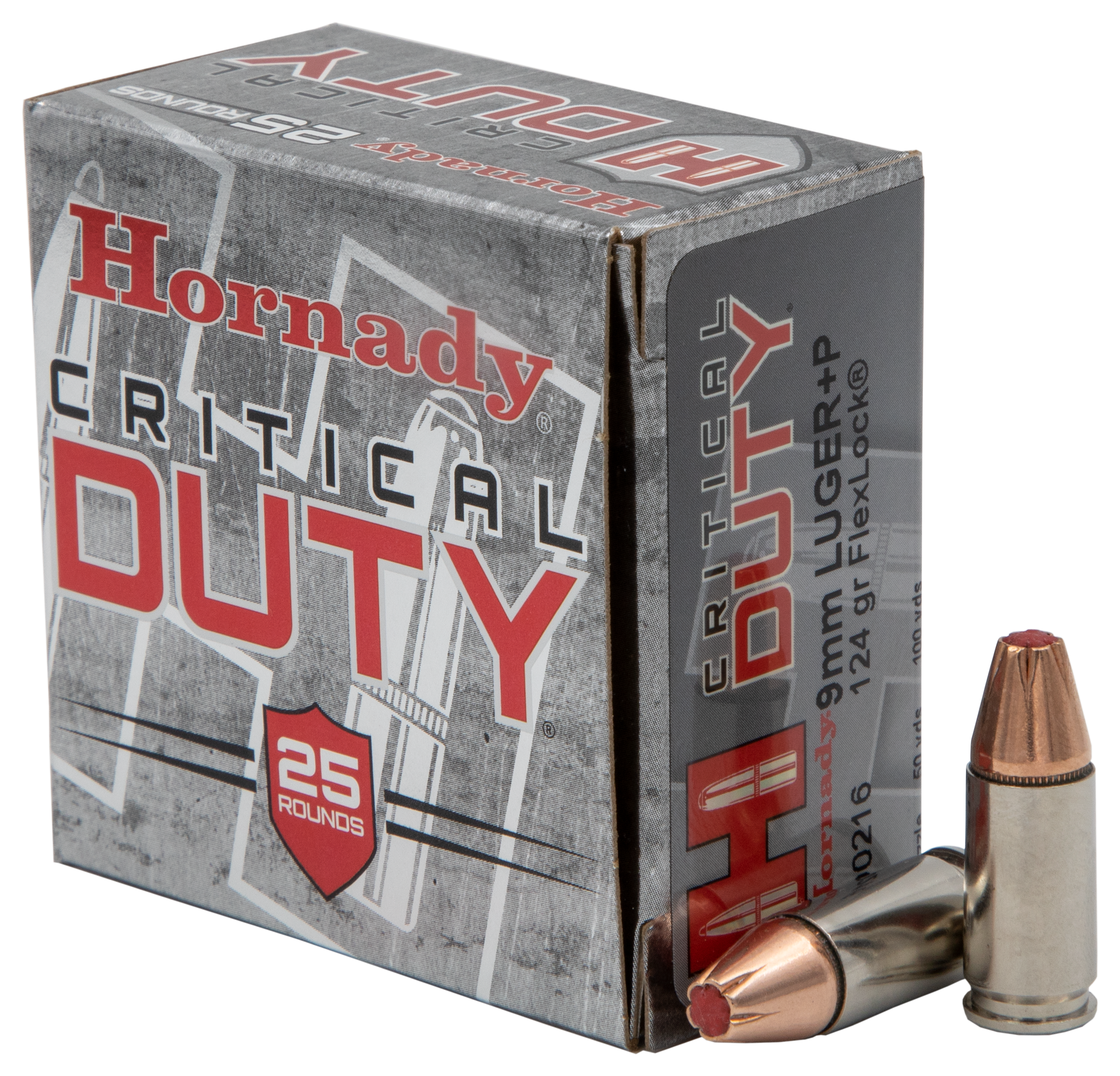 Hornady Critical Duty 9mm +P Luger 124 Grain FlexLock Handgun Ammo ...